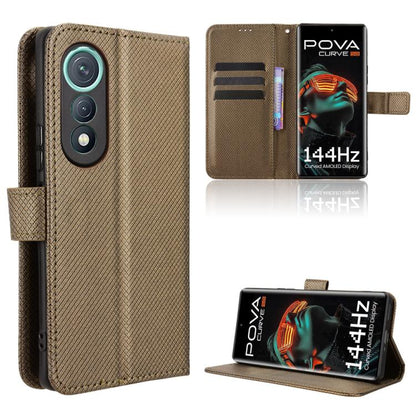 Diamond Texture Leather Phone Case, For Tecno Spark Go 2 4G, For Tecno Pova Curve 5G, For Tecno Camon 40 Pro 4G / 5G, For Tecno Camon 40 Premier 5G, For Tecno Camon 40 4G, For Tecno Camon 30S 4G / 30S Pro 4G, For Tecno Pova 6 Neo 5G / Spark 30 5G      ...