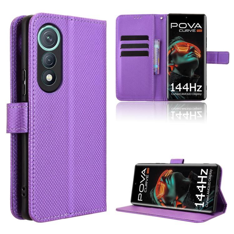 Diamond Texture Leather Phone Case, For Tecno Spark Go 2 4G, For Tecno Pova Curve 5G, For Tecno Camon 40 Pro 4G / 5G, For Tecno Camon 40 Premier 5G, For Tecno Camon 40 4G, For Tecno Camon 30S 4G / 30S Pro 4G, For Tecno Pova 6 Neo 5G / Spark 30 5G      ...
