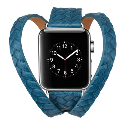 Top-grain Leather Embossed Crown Watchband, For Apple Watch Series 5 & 4 40mm / 3& 2 & 1 38mm, For Apple Watch Series 8&7 45mm / SE 2&6&SE&5&4 44mm / 3&2&1 42mm, For Apple Watch Series 7 45mm / 6 & SE & 5 & 4 44mm / 3 & 2 & 1 42mm