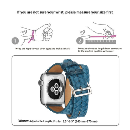 Top-grain Leather Embossed Crown Watchband, For Apple Watch Series 5 & 4 40mm / 3& 2 & 1 38mm, For Apple Watch Series 8&7 45mm / SE 2&6&SE&5&4 44mm / 3&2&1 42mm, For Apple Watch Series 7 45mm / 6 & SE & 5 & 4 44mm / 3 & 2 & 1 42mm