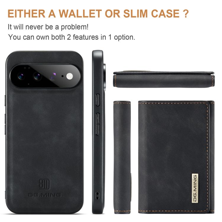 DG.MING M1 Series 3-Fold Multi Card Wallet + Magnetic Phone Case, For Google Pixel 11 Pro XL, For Google Pixel 11, For Google Pixel 11 Pro, For Google Pixel 10a, For Google Pixel 10 Pro XL, For Google Pixel 10 / 10 Pro, For Google Pixel 9a             ...