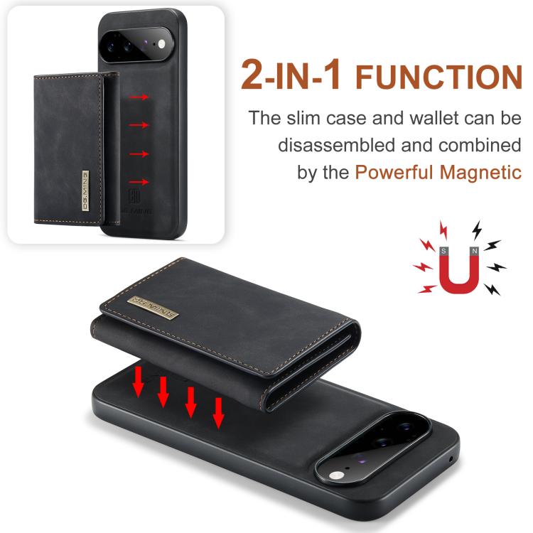 DG.MING M1 Series 3-Fold Multi Card Wallet + Magnetic Phone Case, For Google Pixel 11 Pro XL, For Google Pixel 11, For Google Pixel 11 Pro, For Google Pixel 10a, For Google Pixel 10 Pro XL, For Google Pixel 10 / 10 Pro, For Google Pixel 9a             ...