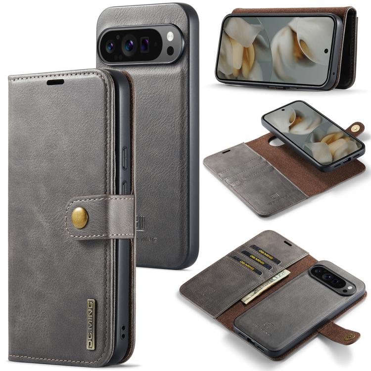 DG.MING Crazy Horse Texture Detachable Magnetic Leather Phone Case, For Google Pixel 11 Pro XL, For Google Pixel 11, For Google Pixel 11 Pro, For Google Pixel 10a, For Google Pixel 10 Pro XL, For Google Pixel 10 / 10 Pro, For Google Pixel 9a           ...