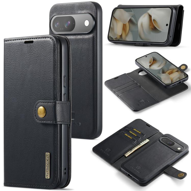 DG.MING Crazy Horse Texture Detachable Magnetic Leather Phone Case, For Google Pixel 11 Pro XL, For Google Pixel 11, For Google Pixel 11 Pro, For Google Pixel 10a, For Google Pixel 10 Pro XL, For Google Pixel 10 / 10 Pro, For Google Pixel 9a           ...