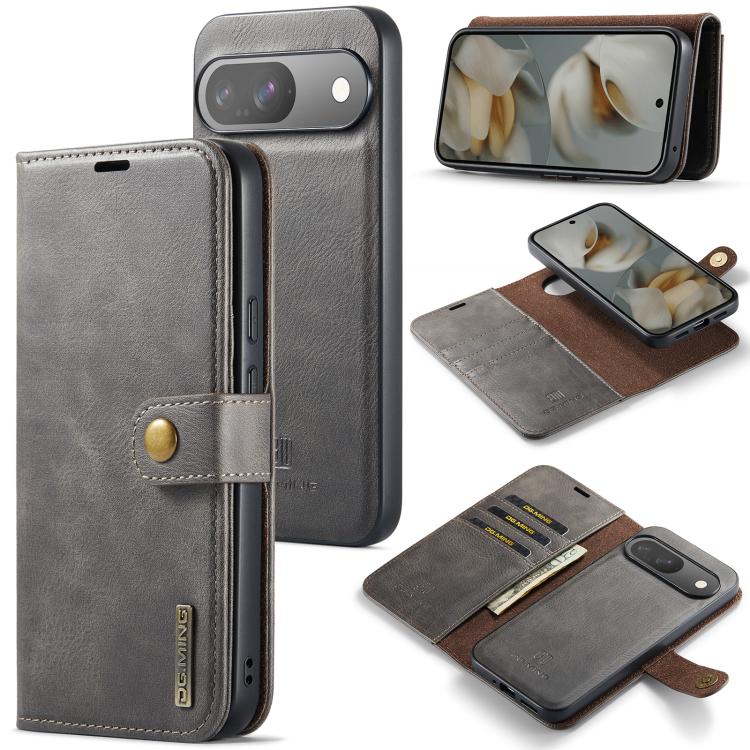 DG.MING Crazy Horse Texture Detachable Magnetic Leather Phone Case, For Google Pixel 11 Pro XL, For Google Pixel 11, For Google Pixel 11 Pro, For Google Pixel 10a, For Google Pixel 10 Pro XL, For Google Pixel 10 / 10 Pro, For Google Pixel 9a           ...