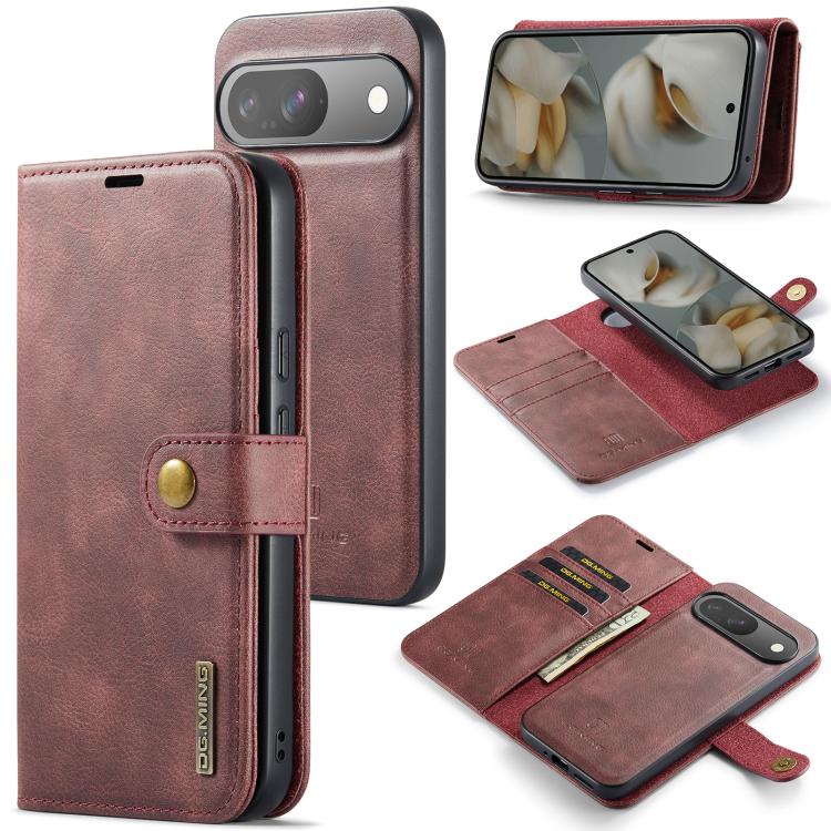 DG.MING Crazy Horse Texture Detachable Magnetic Leather Phone Case, For Google Pixel 11 Pro XL, For Google Pixel 11, For Google Pixel 11 Pro, For Google Pixel 10a, For Google Pixel 10 Pro XL, For Google Pixel 10 / 10 Pro, For Google Pixel 9a           ...