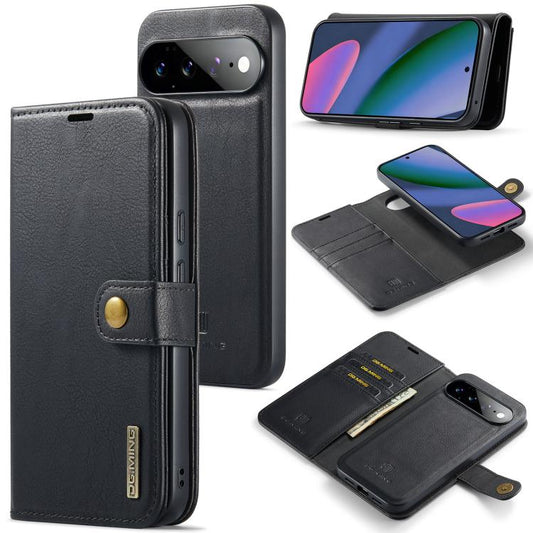 DG.MING Crazy Horse Texture Detachable Magnetic Leather Phone Case, For Google Pixel 11 Pro XL, For Google Pixel 11, For Google Pixel 11 Pro, For Google Pixel 10a, For Google Pixel 10 Pro XL, For Google Pixel 10 / 10 Pro, For Google Pixel 9a