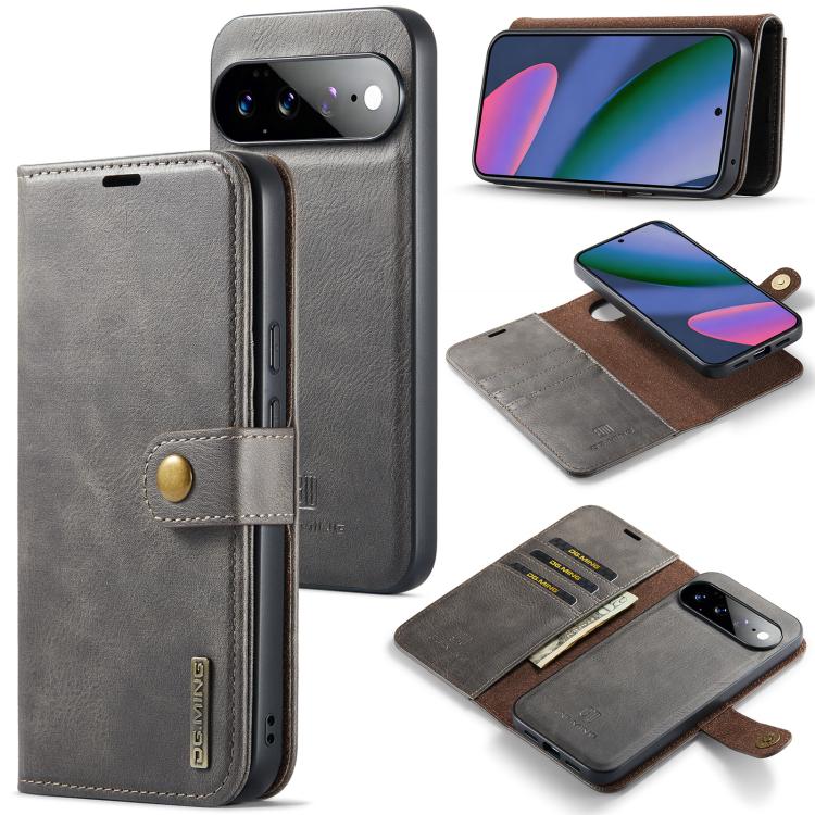 DG.MING Crazy Horse Texture Detachable Magnetic Leather Phone Case, For Google Pixel 11 Pro XL, For Google Pixel 11, For Google Pixel 11 Pro, For Google Pixel 10a, For Google Pixel 10 Pro XL, For Google Pixel 10 / 10 Pro, For Google Pixel 9a           ...