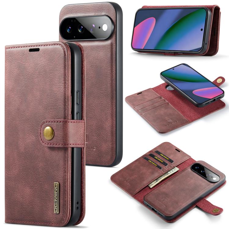 DG.MING Crazy Horse Texture Detachable Magnetic Leather Phone Case, For Google Pixel 11 Pro XL, For Google Pixel 11, For Google Pixel 11 Pro, For Google Pixel 10a, For Google Pixel 10 Pro XL, For Google Pixel 10 / 10 Pro, For Google Pixel 9a           ...