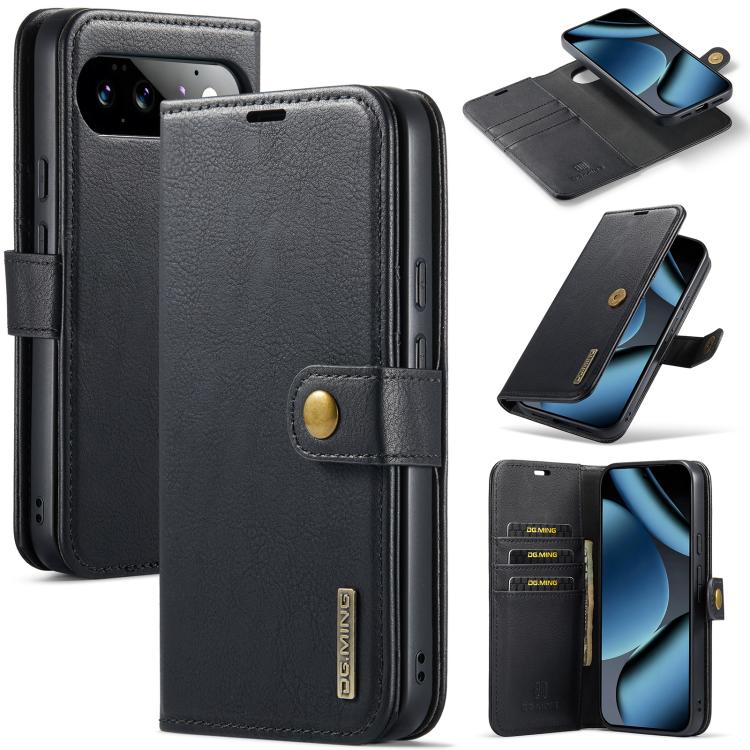 DG.MING Crazy Horse Texture Detachable Magnetic Leather Phone Case, For Google Pixel 11 Pro XL, For Google Pixel 11, For Google Pixel 11 Pro, For Google Pixel 10a, For Google Pixel 10 Pro XL, For Google Pixel 10 / 10 Pro, For Google Pixel 9a           ...