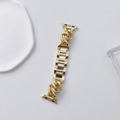 Big Denim Chain Metal Watch Band, For Apple Watch Series 10 46mm, For Apple Watch Series 10 42mm, For Apple Watch SE 2023 44mm, For Apple Watch SE 2023 40mm, For Apple Watch Ultra 2 49mm, For Apple Watch 9 45mm, For Apple Watch 9 41mm                  ...