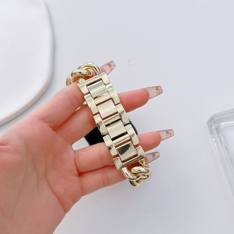 Big Denim Chain Metal Watch Band, For Apple Watch Series 10 46mm, For Apple Watch Series 10 42mm, For Apple Watch SE 2023 44mm, For Apple Watch SE 2023 40mm, For Apple Watch Ultra 2 49mm, For Apple Watch 9 45mm, For Apple Watch 9 41mm                  ...