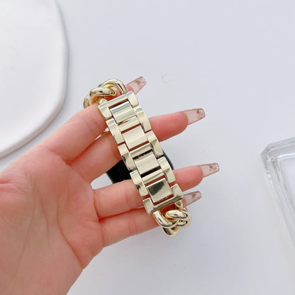 Big Denim Chain Metal Watch Band, For Apple Watch Series 10 46mm, For Apple Watch Series 10 42mm, For Apple Watch SE 2023 44mm, For Apple Watch SE 2023 40mm, For Apple Watch Ultra 2 49mm, For Apple Watch 9 45mm, For Apple Watch 9 41mm                  ...