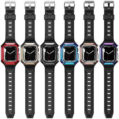 Armor Case Integrated TPU Watch Band, For Apple Watch Ultra 4 / 3 / 2 49mm, For Apple Watch SE 2025 / 2023 44mm, For Apple Watch SE 2025 / 2023 40mm, For Apple Watch Series 11 / 10 42mm, For Apple Watch Ultra 3 / 2 49mm, For Apple Watch 9 45mm         ...