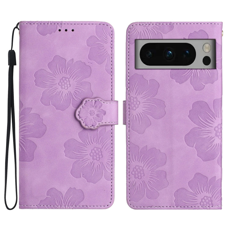 Flower Embossing Pattern Leather Phone Case, For Google Pixel 8, For Google Pixel 8 Pro, For Google Pixel 7, For Google Pixel 7 Pro, For Google Pixel 7a, For Google Pixel 6, For Google Pixel 6 Pro, For Google Pixel 6a