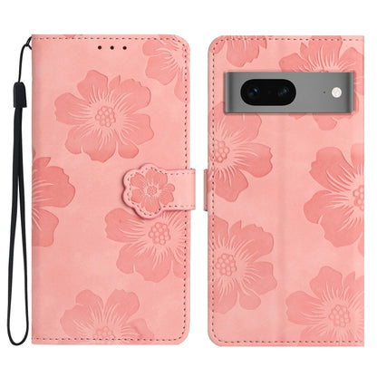 Flower Embossing Pattern Leather Phone Case, For Google Pixel 8, For Google Pixel 8 Pro, For Google Pixel 7, For Google Pixel 7 Pro, For Google Pixel 7a, For Google Pixel 6, For Google Pixel 6 Pro, For Google Pixel 6a