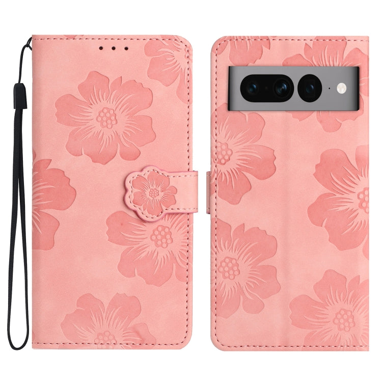 Flower Embossing Pattern Leather Phone Case, For Google Pixel 8, For Google Pixel 8 Pro, For Google Pixel 7, For Google Pixel 7 Pro, For Google Pixel 7a, For Google Pixel 6, For Google Pixel 6 Pro, For Google Pixel 6a