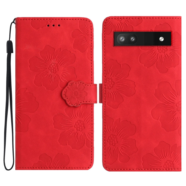 Flower Embossing Pattern Leather Phone Case, For Google Pixel 8, For Google Pixel 8 Pro, For Google Pixel 7, For Google Pixel 7 Pro, For Google Pixel 7a, For Google Pixel 6, For Google Pixel 6 Pro, For Google Pixel 6a