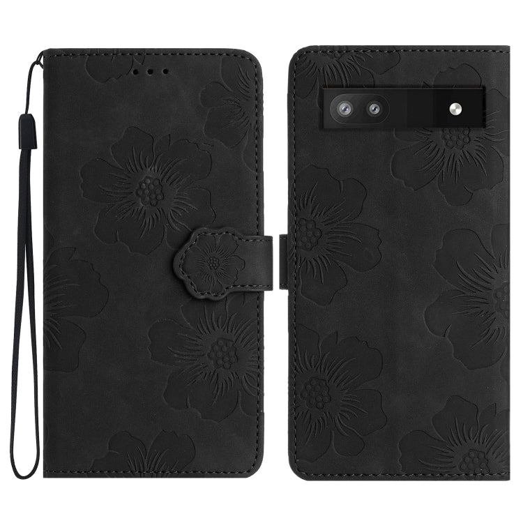 Flower Embossing Pattern Leather Phone Case, For Google Pixel 8, For Google Pixel 8 Pro, For Google Pixel 7, For Google Pixel 7 Pro, For Google Pixel 7a, For Google Pixel 6, For Google Pixel 6 Pro, For Google Pixel 6a