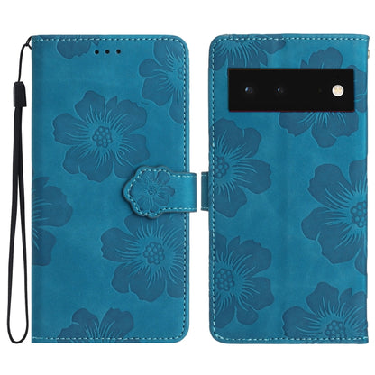 Flower Embossing Pattern Leather Phone Case, For Google Pixel 8, For Google Pixel 8 Pro, For Google Pixel 7, For Google Pixel 7 Pro, For Google Pixel 7a, For Google Pixel 6, For Google Pixel 6 Pro, For Google Pixel 6a