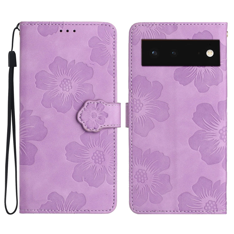 Flower Embossing Pattern Leather Phone Case, For Google Pixel 8, For Google Pixel 8 Pro, For Google Pixel 7, For Google Pixel 7 Pro, For Google Pixel 7a, For Google Pixel 6, For Google Pixel 6 Pro, For Google Pixel 6a