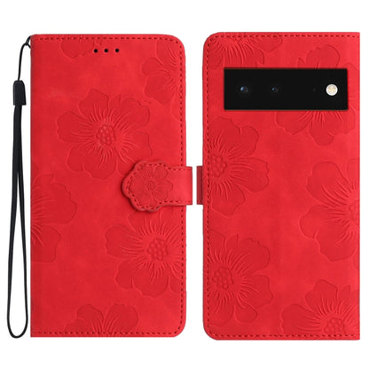 Flower Embossing Pattern Leather Phone Case, For Google Pixel 8, For Google Pixel 8 Pro, For Google Pixel 7, For Google Pixel 7 Pro, For Google Pixel 7a, For Google Pixel 6, For Google Pixel 6 Pro, For Google Pixel 6a