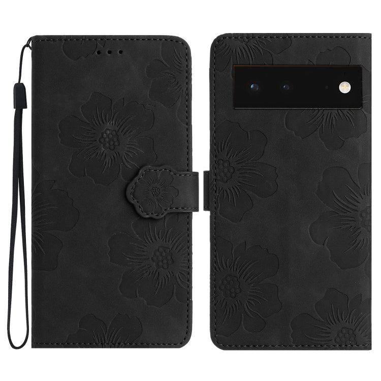 Flower Embossing Pattern Leather Phone Case, For Google Pixel 8, For Google Pixel 8 Pro, For Google Pixel 7, For Google Pixel 7 Pro, For Google Pixel 7a, For Google Pixel 6, For Google Pixel 6 Pro, For Google Pixel 6a