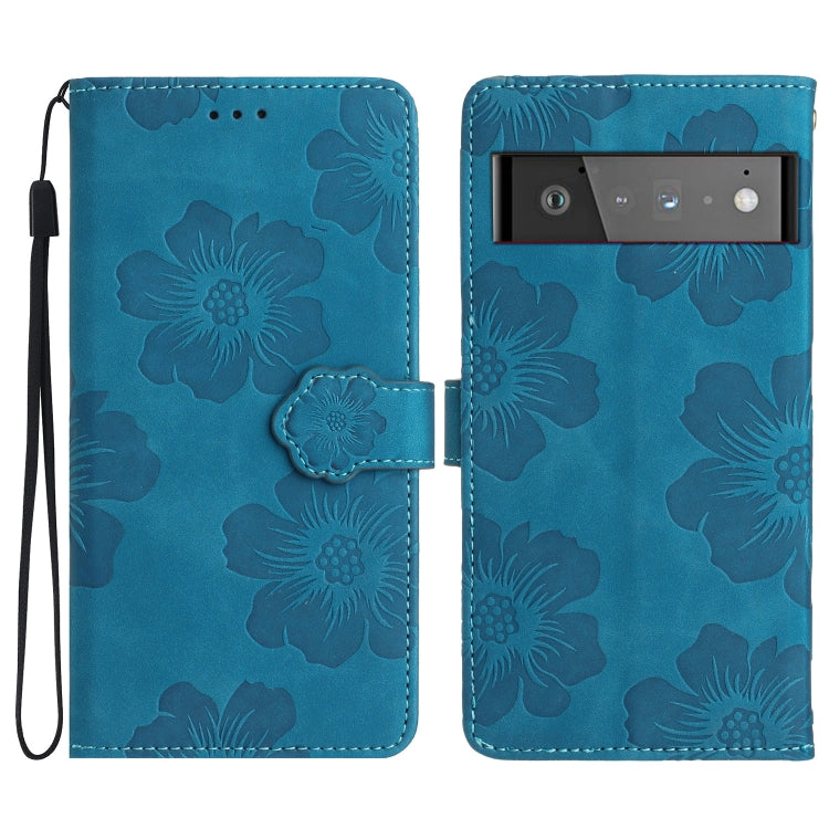 Flower Embossing Pattern Leather Phone Case, For Google Pixel 8, For Google Pixel 8 Pro, For Google Pixel 7, For Google Pixel 7 Pro, For Google Pixel 7a, For Google Pixel 6, For Google Pixel 6 Pro, For Google Pixel 6a