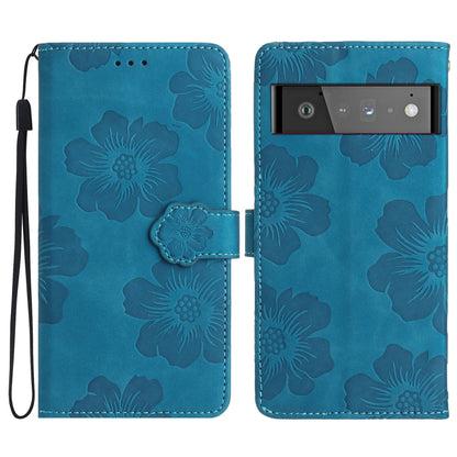 Flower Embossing Pattern Leather Phone Case, For Google Pixel 8, For Google Pixel 8 Pro, For Google Pixel 7, For Google Pixel 7 Pro, For Google Pixel 7a, For Google Pixel 6, For Google Pixel 6 Pro, For Google Pixel 6a