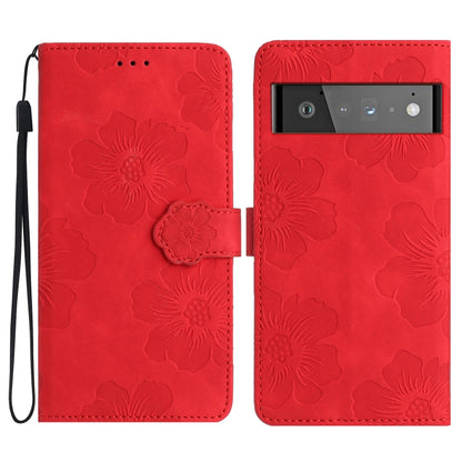 Flower Embossing Pattern Leather Phone Case, For Google Pixel 8, For Google Pixel 8 Pro, For Google Pixel 7, For Google Pixel 7 Pro, For Google Pixel 7a, For Google Pixel 6, For Google Pixel 6 Pro, For Google Pixel 6a