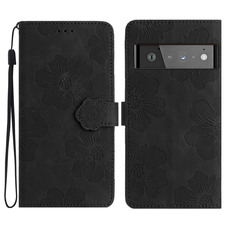 Flower Embossing Pattern Leather Phone Case, For Google Pixel 8, For Google Pixel 8 Pro, For Google Pixel 7, For Google Pixel 7 Pro, For Google Pixel 7a, For Google Pixel 6, For Google Pixel 6 Pro, For Google Pixel 6a