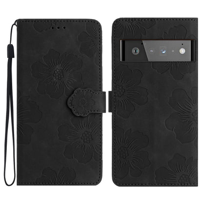 Flower Embossing Pattern Leather Phone Case, For Google Pixel 8, For Google Pixel 8 Pro, For Google Pixel 7, For Google Pixel 7 Pro, For Google Pixel 7a, For Google Pixel 6, For Google Pixel 6 Pro, For Google Pixel 6a