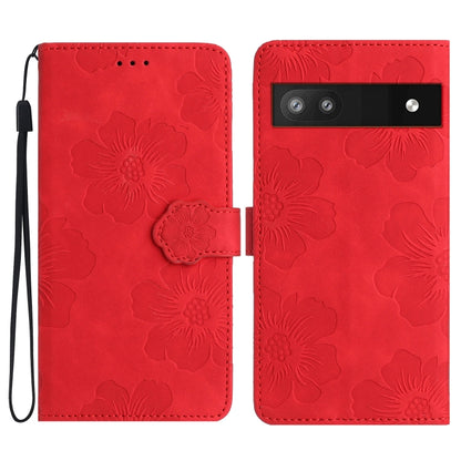 Flower Embossing Pattern Leather Phone Case, For Google Pixel 8, For Google Pixel 8 Pro, For Google Pixel 7, For Google Pixel 7 Pro, For Google Pixel 7a, For Google Pixel 6, For Google Pixel 6 Pro, For Google Pixel 6a