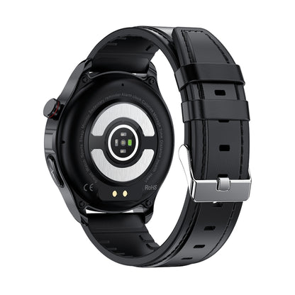 TK22 1.39 inch IP67 Waterproof Leather Band Smart Watch Supports ECG / Non-invasive Blood Sugar, Leather Band (Black)