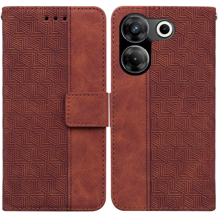 Geometric Embossed Leather Phone Case, For Tecno Camon 20 Pro 5G, For Tecno Pova 5, For Tecno Spark 10 5G, For Tecno Spark 10 Pro, For Tecno Spark 10 / Spark 10C