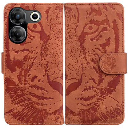 Tiger Embossing Pattern Flip Leather Phone Case, For Tecno Camon 20 Pro 5G, For Tecno Pova 5, For Tecno Spark 10 5G, For Tecno Spark 10 Pro, For Tecno Spark 10 / Spark 10C