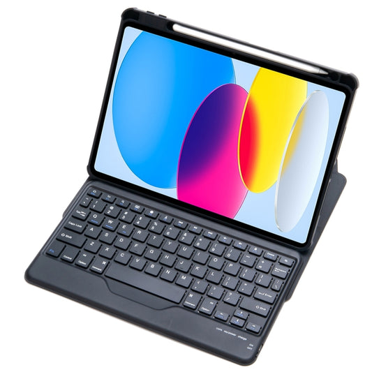 F10B 360 Rotation Acrylic Transparent Bluetooth Keyboard Leather Case, F10B
