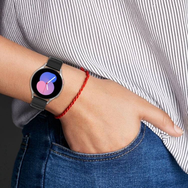 Universal Dots Pattern Silicone Replacement Watch Band, 20mm, 22mm