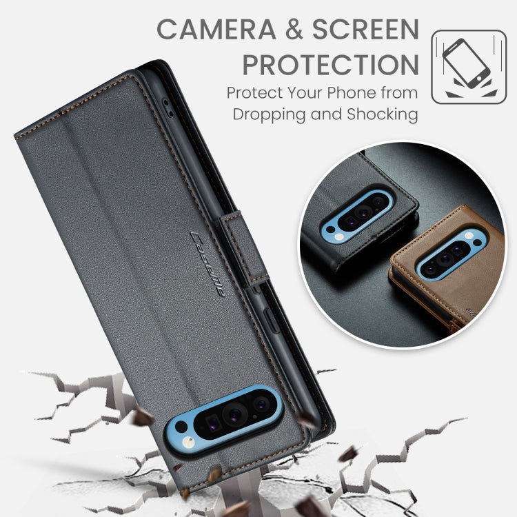 CaseMe 023 Butterfly Buckle Litchi Texture RFID Anti-theft Leather Phone Case, For Google Pixel 10 Pro XL / 9 Pro XL, For Google Pixel 10 / 10 Pro / 9, For Google Pixel 8a, For Google Pixel 8 Pro, For Google Pixel 8, For Google Pixel 7a