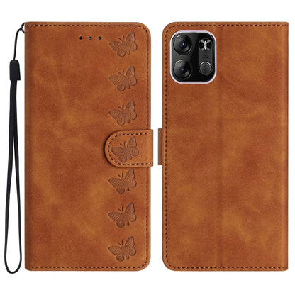 Seven Butterflies Embossed Leather Phone Case, For Tecno Spark Go 2023