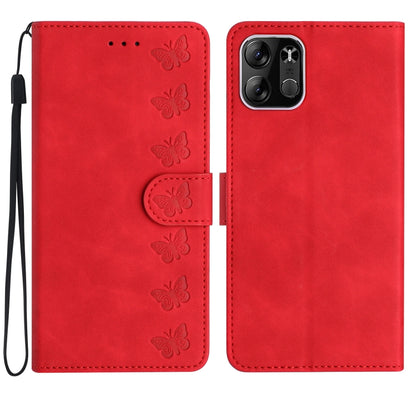 Seven Butterflies Embossed Leather Phone Case, For Tecno Spark Go 2023