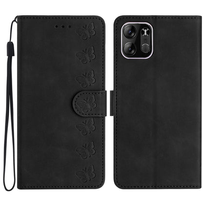 Seven Butterflies Embossed Leather Phone Case, For Tecno Spark Go 2023