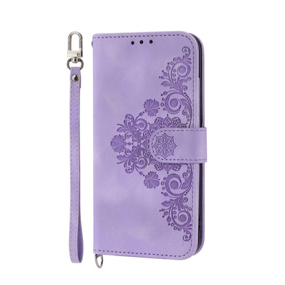 Skin Feel Flowers Embossed Wallet Leather Phone Case, For Realme 11 Pro 5G / 11 Pro+ 5G