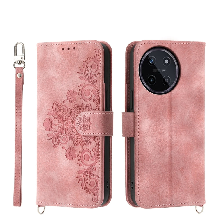 Skin Feel Flowers Embossed Wallet Leather Phone Case, For Realme 16T 5G, For Realme C100 4G, For Realme 16 5G, For Realme C85 5G / Realme 15x 5G, For Realme C85 Pro 4G, For Realme 15 5G / Realme 15 Pro 5G, For Realme 14 / Realme P3 5G, For Realme 14 Pr...