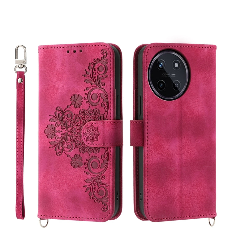 Skin Feel Flowers Embossed Wallet Leather Phone Case, For Realme 16T 5G, For Realme C100 4G, For Realme 16 5G, For Realme C85 5G / Realme 15x 5G, For Realme C85 Pro 4G, For Realme 15 5G / Realme 15 Pro 5G, For Realme 14 / Realme P3 5G, For Realme 14 Pr...