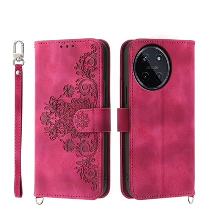 Skin Feel Flowers Embossed Wallet Leather Phone Case, For Realme 16T 5G, For Realme C100 4G, For Realme 16 5G, For Realme C85 5G / Realme 15x 5G, For Realme C85 Pro 4G, For Realme 15 5G / Realme 15 Pro 5G, For Realme 14 / Realme P3 5G, For Realme 14 Pr...