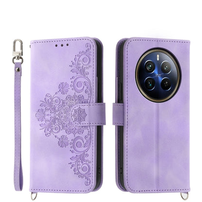 Skin Feel Flowers Embossed Wallet Leather Phone Case, For Realme 16T 5G, For Realme C100 4G, For Realme 16 5G, For Realme C85 5G / Realme 15x 5G, For Realme C85 Pro 4G, For Realme 15 5G / Realme 15 Pro 5G, For Realme 14 / Realme P3 5G, For Realme 14 Pr...