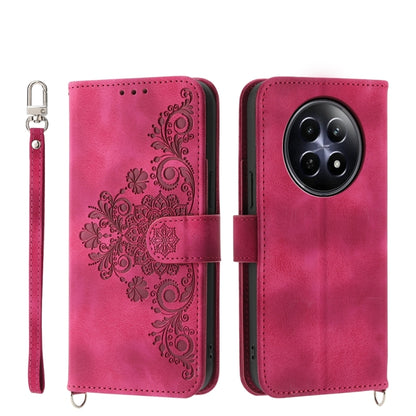 Skin Feel Flowers Embossed Wallet Leather Phone Case, For Realme 16T 5G, For Realme C100 4G, For Realme 16 5G, For Realme C85 5G / Realme 15x 5G, For Realme C85 Pro 4G, For Realme 15 5G / Realme 15 Pro 5G, For Realme 14 / Realme P3 5G, For Realme 14 Pr...