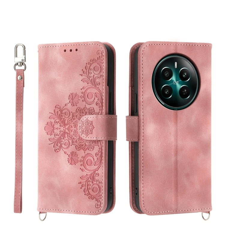Skin Feel Flowers Embossed Wallet Leather Phone Case, For Realme 16T 5G, For Realme C100 4G, For Realme 16 5G, For Realme C85 5G / Realme 15x 5G, For Realme C85 Pro 4G, For Realme 15 5G / Realme 15 Pro 5G, For Realme 14 / Realme P3 5G, For Realme 14 Pr...