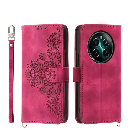 Skin Feel Flowers Embossed Wallet Leather Phone Case, For Realme 16T 5G, For Realme C100 4G, For Realme 16 5G, For Realme C85 5G / Realme 15x 5G, For Realme C85 Pro 4G, For Realme 15 5G / Realme 15 Pro 5G, For Realme 14 / Realme P3 5G, For Realme 14 Pr...